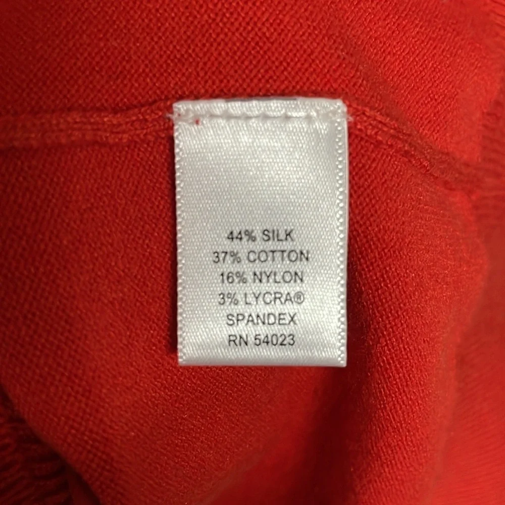 Banana Republic size XL orange v-neck silk cotton blend sweater
